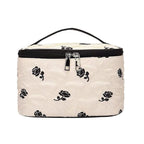 HOYOFO Makeup Bag Cosmetic Bags for Women Travel Makeup Organizer Case with Mesh Pockets, Beige