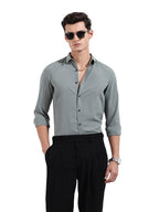 The Indian Garage Co Mens Slim Fit Solid Cutaway Collar Long Sleeves Party Shirt