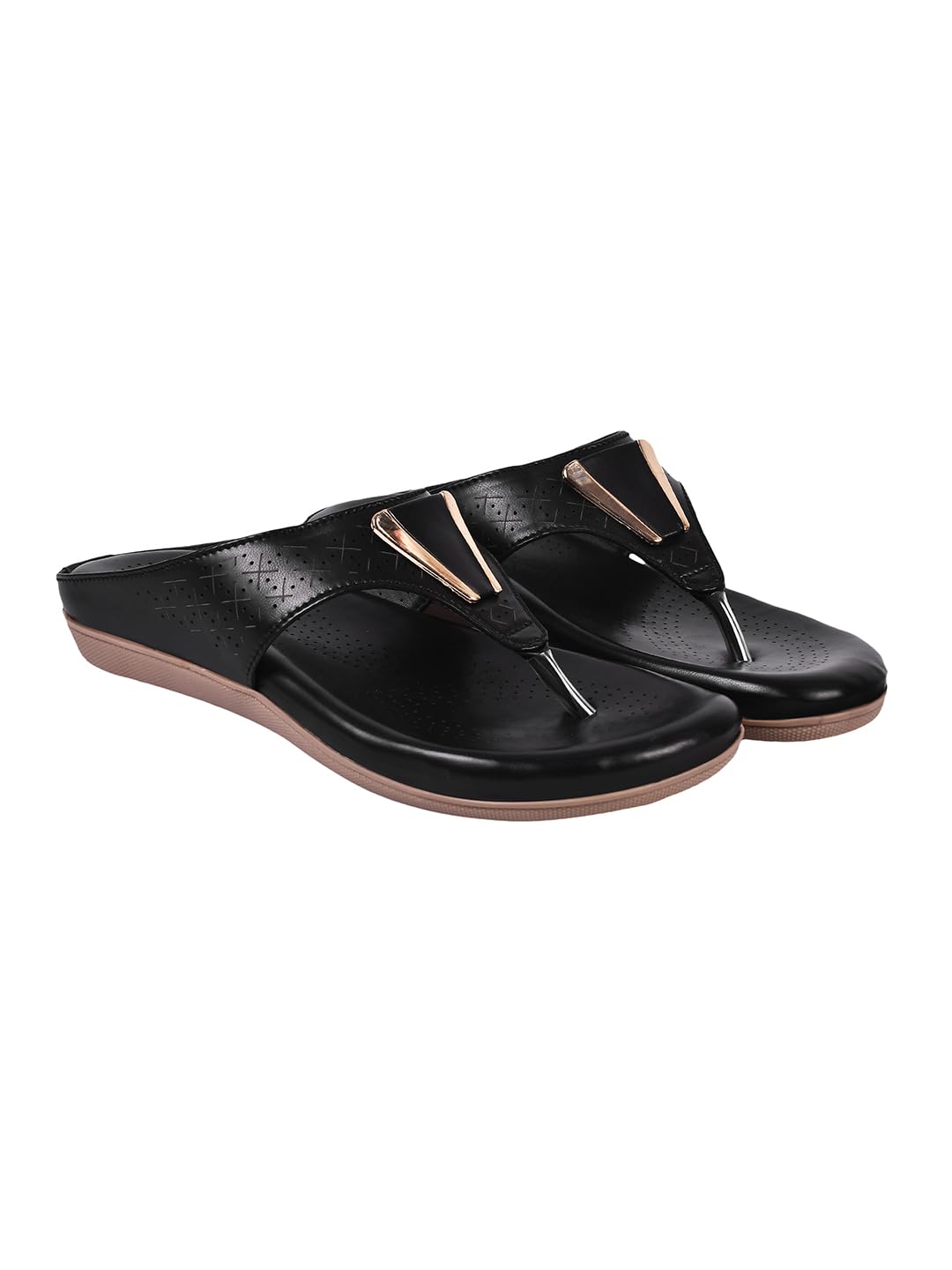 Shoetopia girls Flat1188 Black Flat Sandal  5 UK (GirlsFlat1188Black) 6