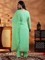 Libas WomenS Organza Kurta Set (27531