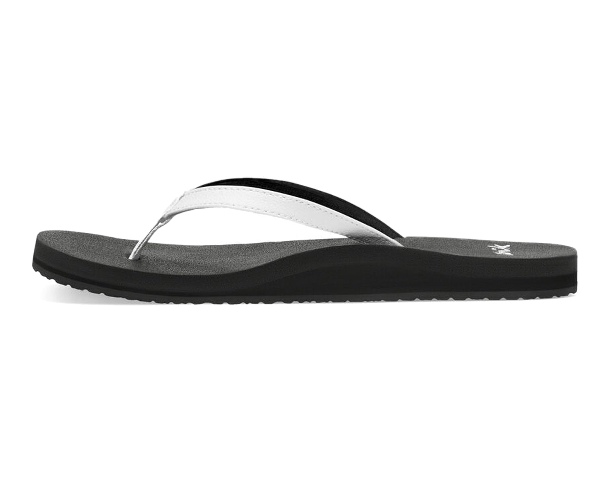 Sanuk Women's Yoga Joy Core | Flip Flops for Women | Yoga Sandals For Women | Memory Foam Footbed | Thin Strap, White, 7