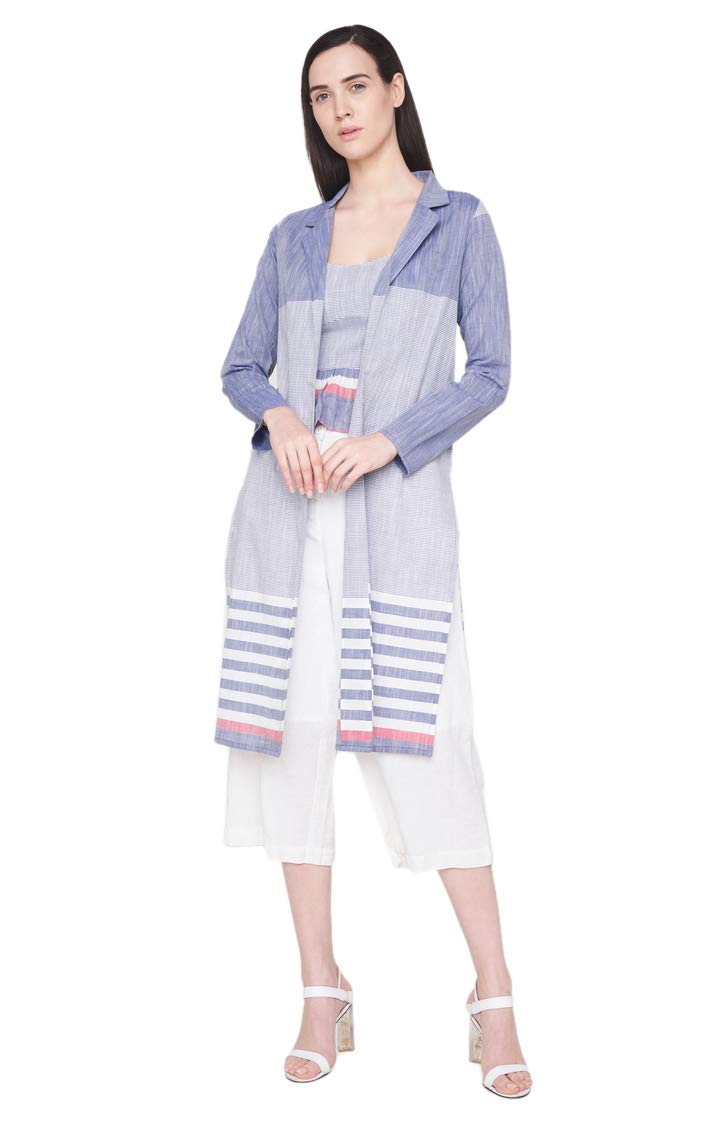 AND Womens Jacket (SS19AT004JKY74WHT/BLU8_WHT/BLU_8) 8