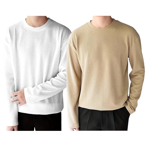 I Enterprise MenS Cotton Bland T Shirt | Round Neck | Full Sleeve | Plain | Combo Pack Of 2 - Regular Fit*T2_Sr56-Sr94*M