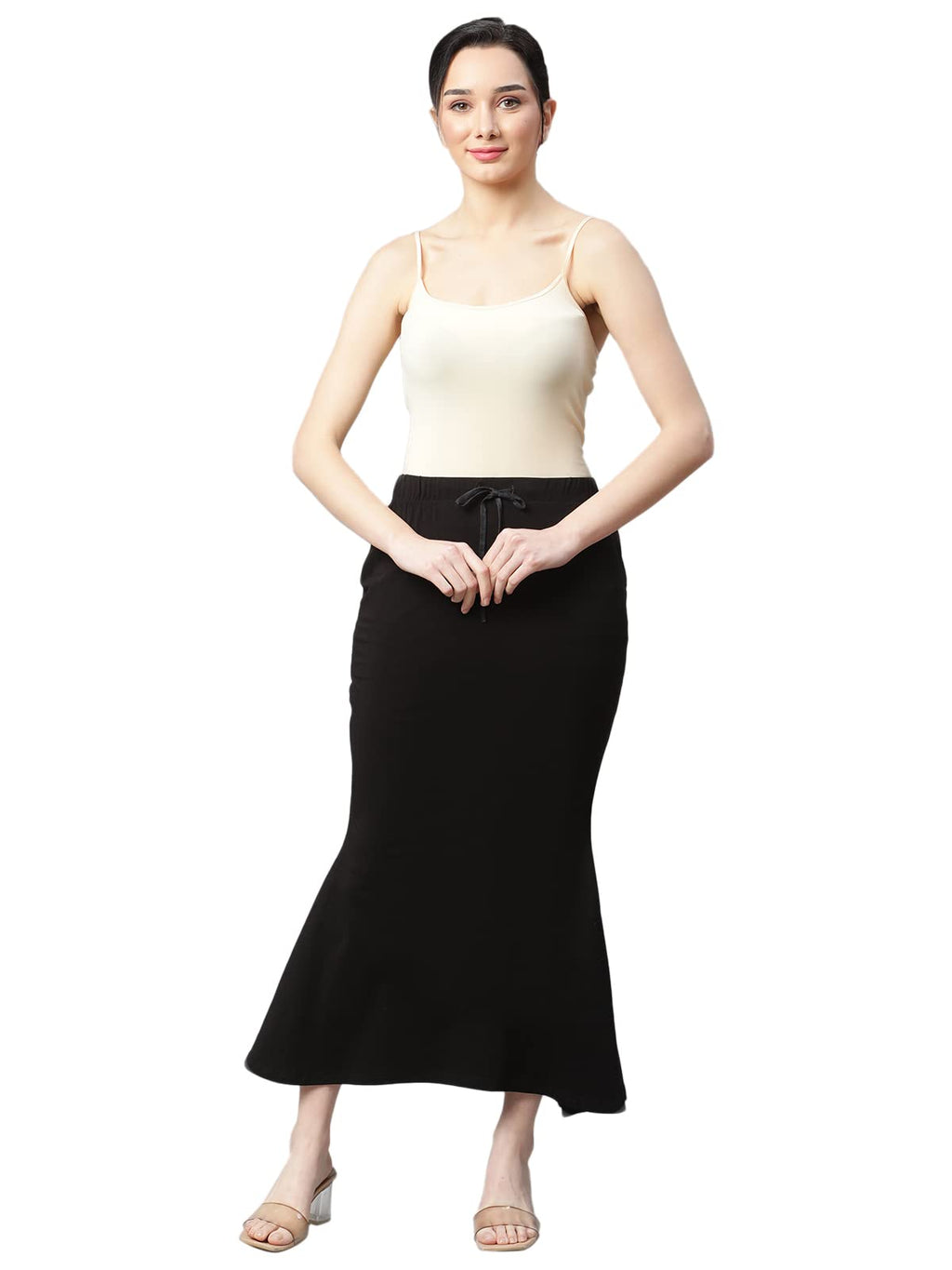 GRECIILOOKS Womens Spandex Pant Liner Slip Regular Fit Petticoat (Black, Small)