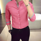 Tee Projekt Mens Shirt Solid Cotton Long Sleeve Button Down Beach l Office l Home (Pack of 1)