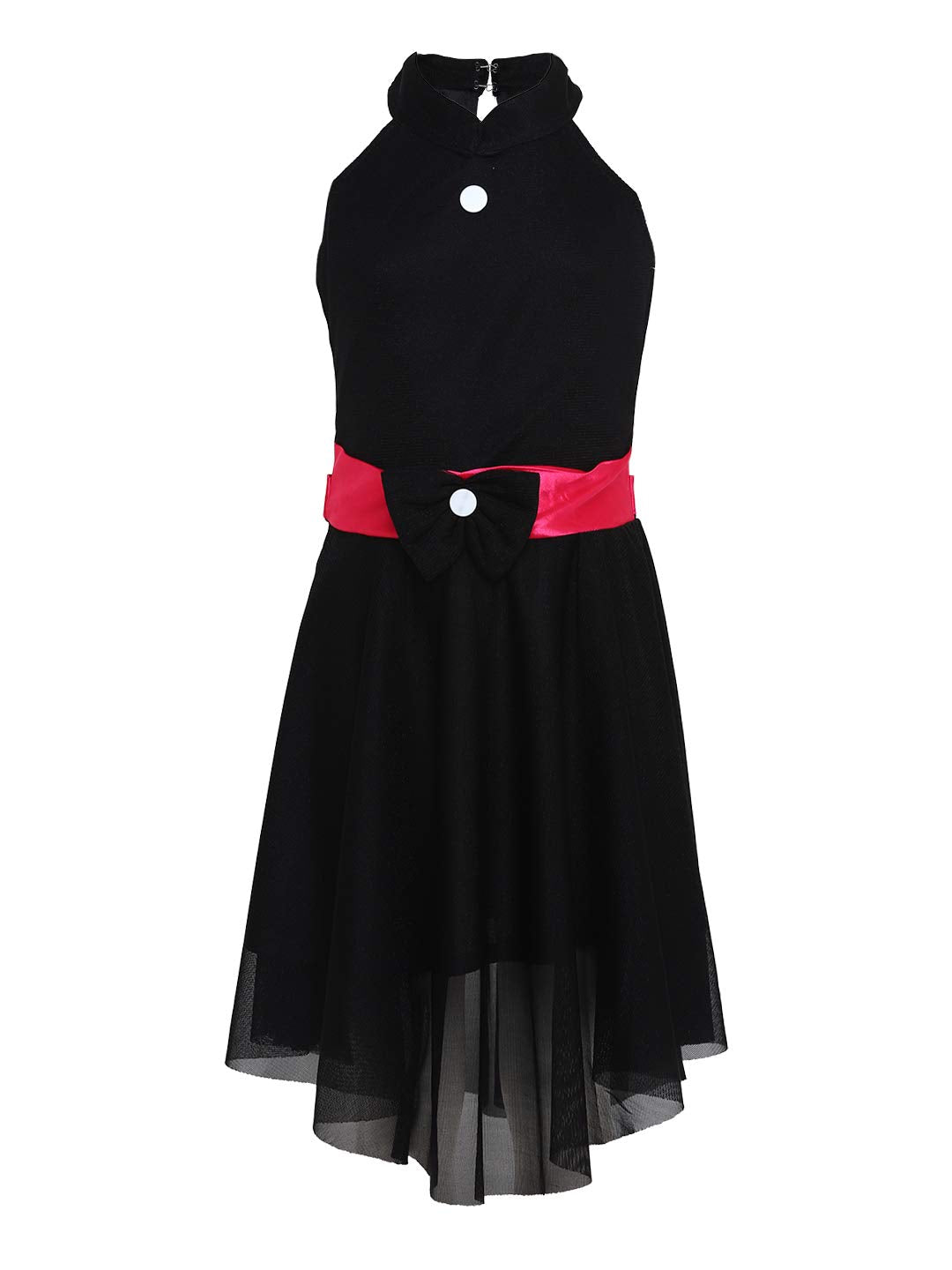 Aarika Girls Frock (Black_7-8 Years)