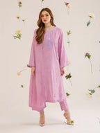 ANNI DESIGNER Women Rayon Blend Floral Embroidered Straight Pakistani Suits Kurta Set