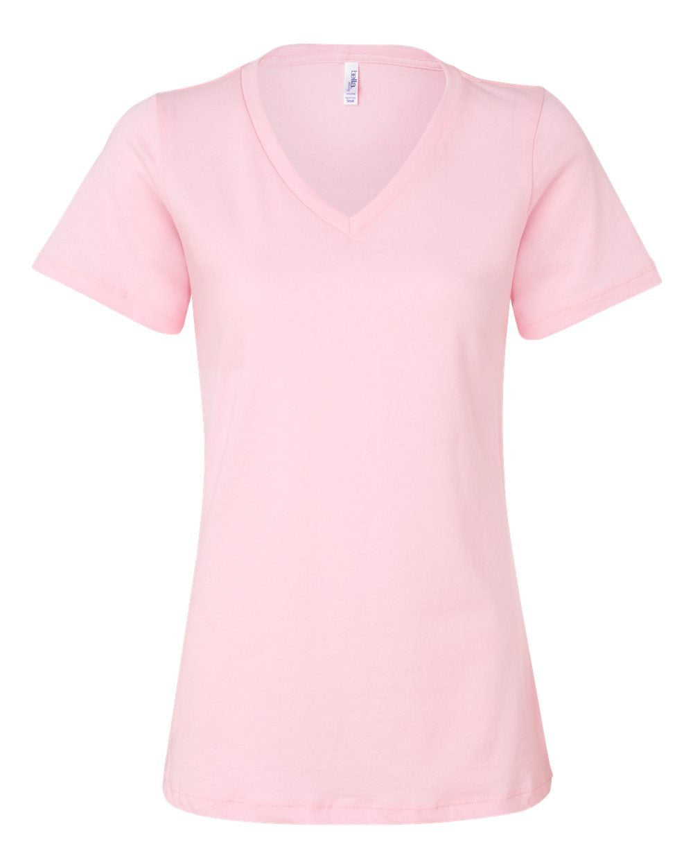 Ladies Relaxed Jersey V-Neck T-Shirt - BERRY - S(D0102H782VT)
