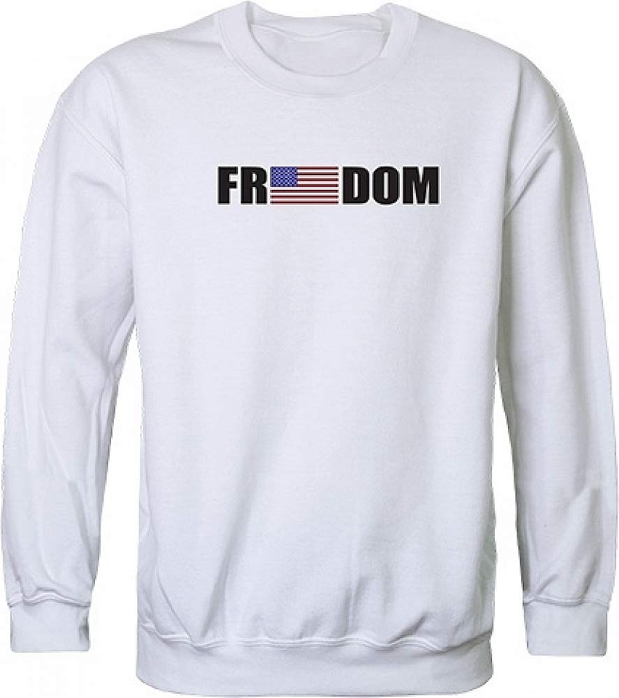 Graphic Crewneck, Freedom, White, 2X