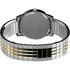 Timex Men's Easy Reader 35mm Perfect Fit Watch - Two-Tone Case White Dial with Two-Tone Expansion Band