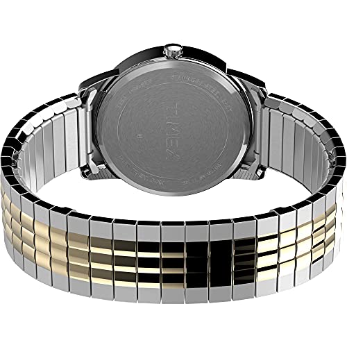 Timex Men's Easy Reader 35mm Perfect Fit Watch - Two-Tone Case White Dial with Two-Tone Expansion Band