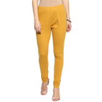 Aurelia WomenS Loose Fit Cotton Churidar (19Cra60024-600306_Gold_Large_Gold_L)