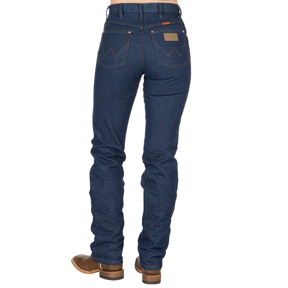 Wrangler Womens Cowboy Cut High Rise Slim Fit Tapered Leg Jean, Prewash, 7-38