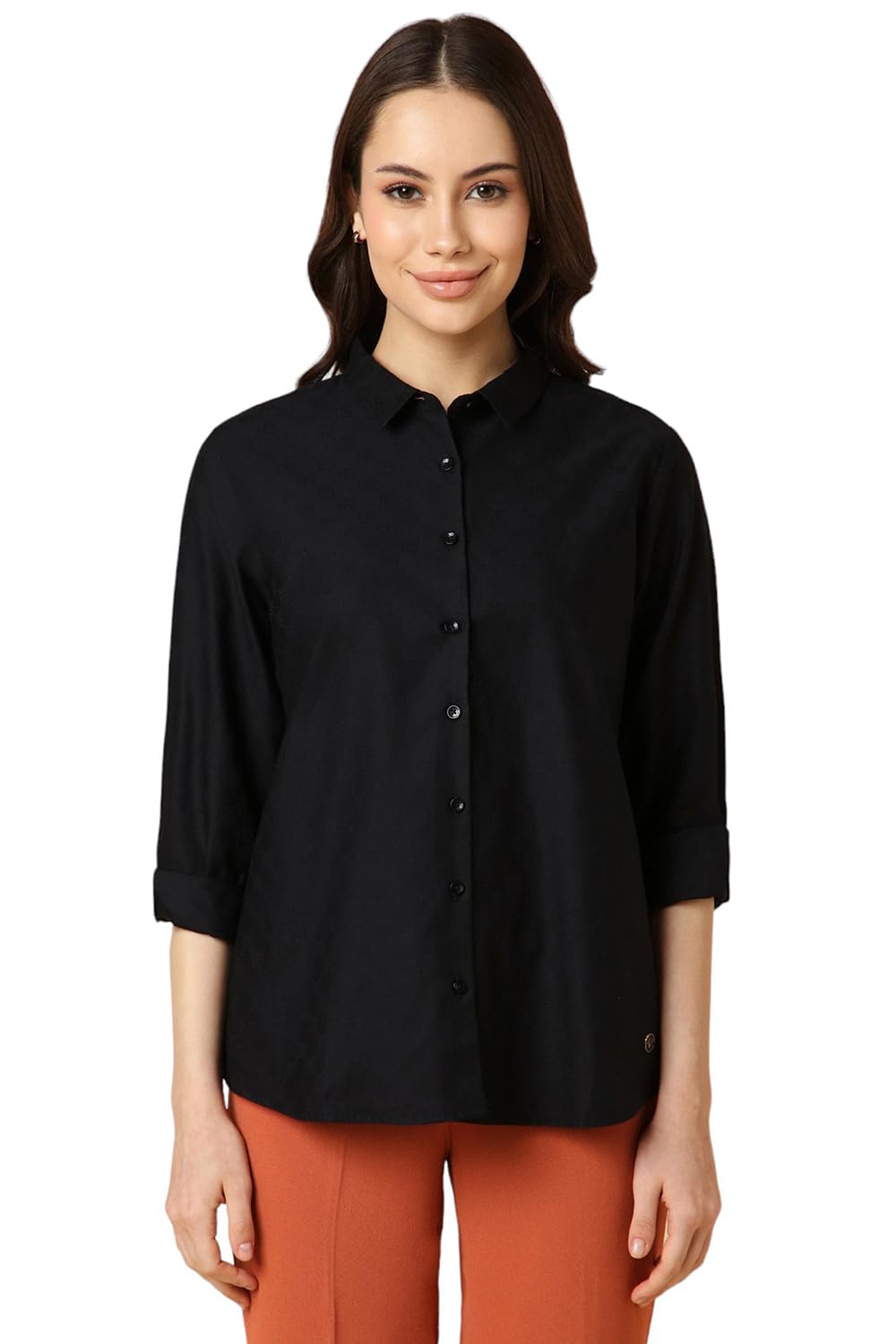 Allen Solly Women Regular Fit Printed Formal Full Sleeve Button-Down Shirt