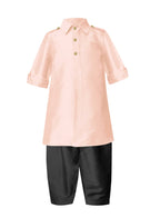A.T.U.N. (All Things Uber Nice) Boy'S Regular Pathani Suit (Bkls Pts_Peach-Black 9-10 Years)