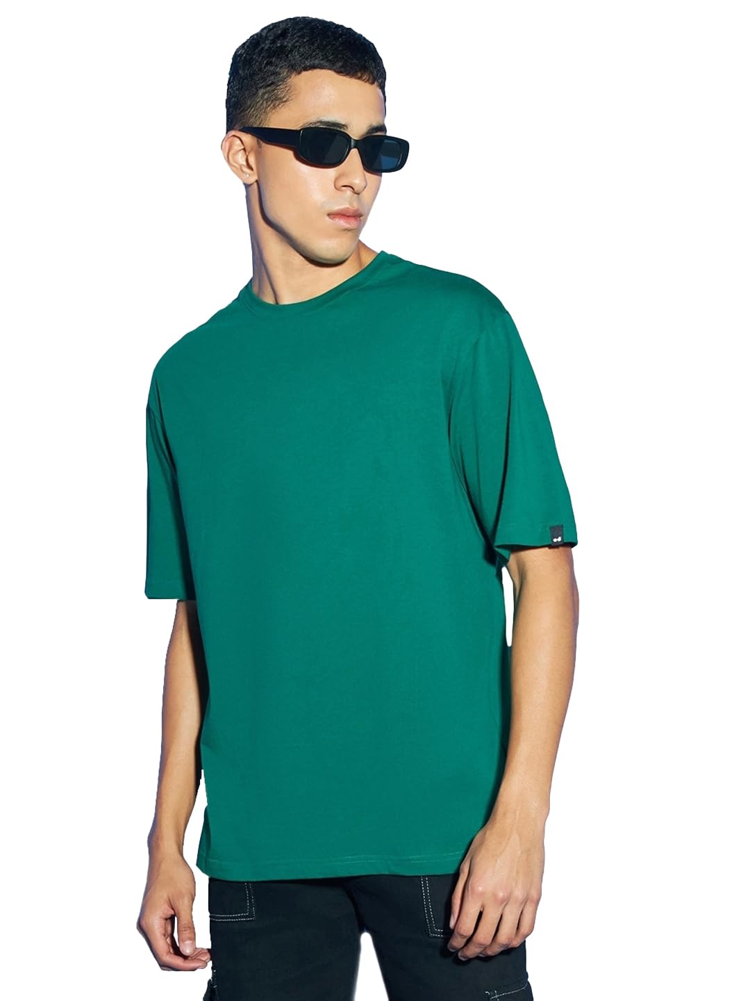 Bewakoof X Streetwear Mens Aventurine Green Oversized T-Shirt