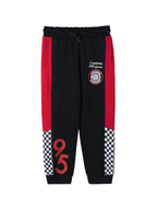 The Souled Store Official Cars: Lightning McQueen Racing Boys Drawstring Black Graphic Printed Cotton Joggers