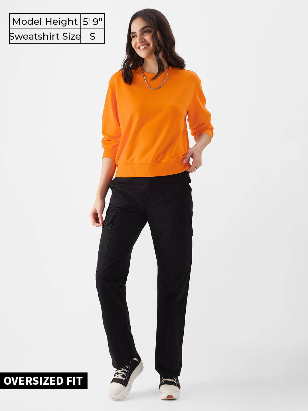 The Souled StoreBlazing Orange SweatshirtWomen Sweatshirts