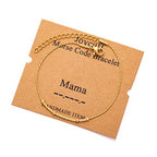 JoycuFF Mama Gifts for Women Morse Code Bracelets for Women Mother Mom Mothers Day Birthday Christmas Stianless Steel Jewelry Gi