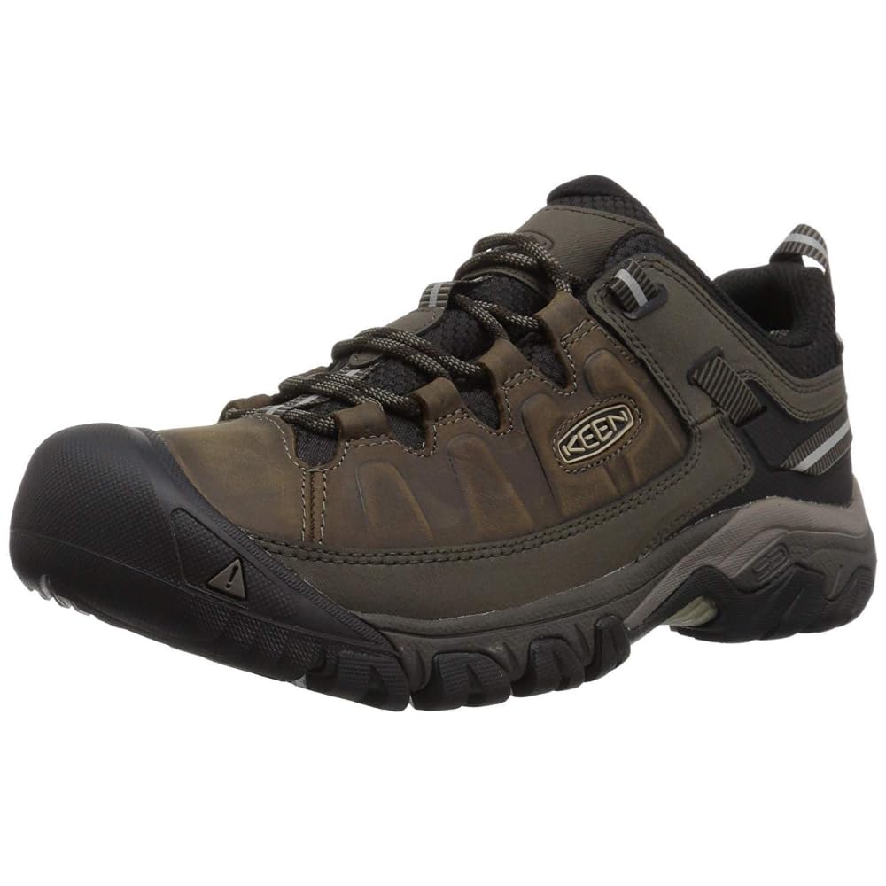 KEEN Men's Targhee 3 Low Height Waterproof Hiking Shoes, Bungee Cord/Black, 10 Wide