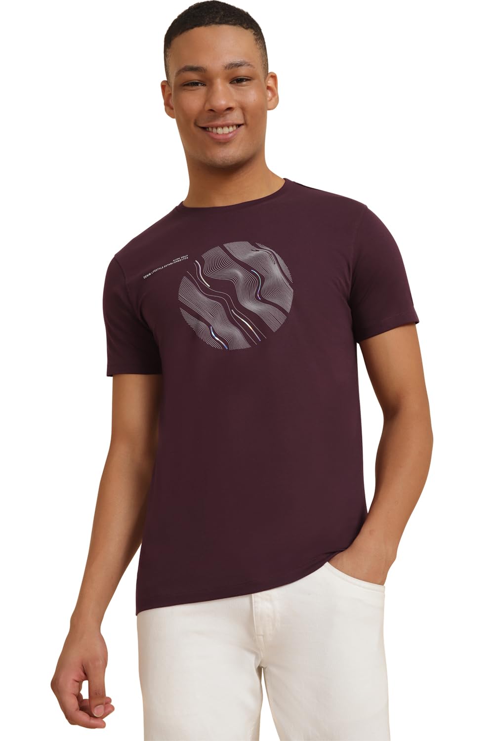 Allen Solly Men Slim Fit Crew Neck T-Shirt