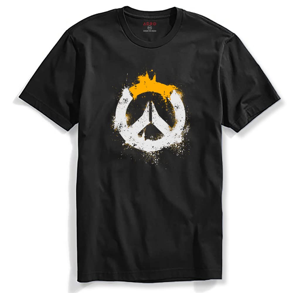 Adro Mens Printed T-Shirt For Men | R22-M-Pc-Bl-Xl Black