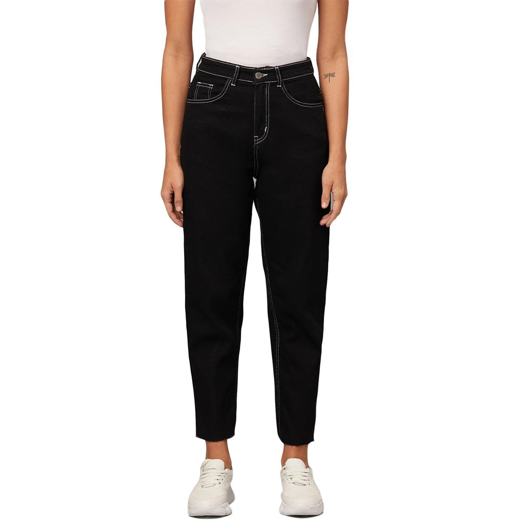 Kotty WomenS High Rise Cotton Lycra Blend Ankle Length Slim Fit Jeans