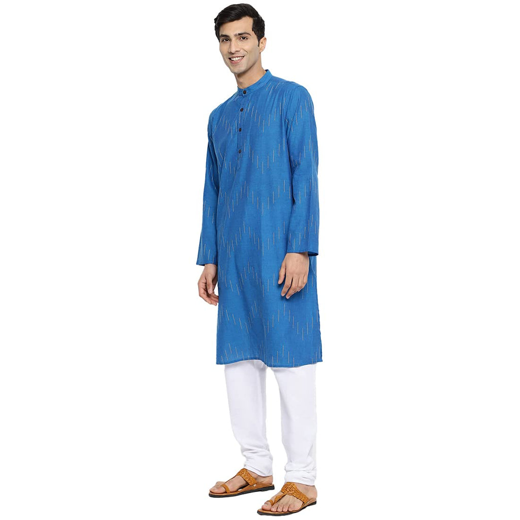 Fabindia Men'S Cotton Dobby Relaxed Kurta