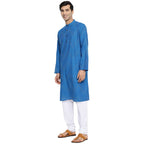 Fabindia Men'S Cotton Dobby Relaxed Kurta