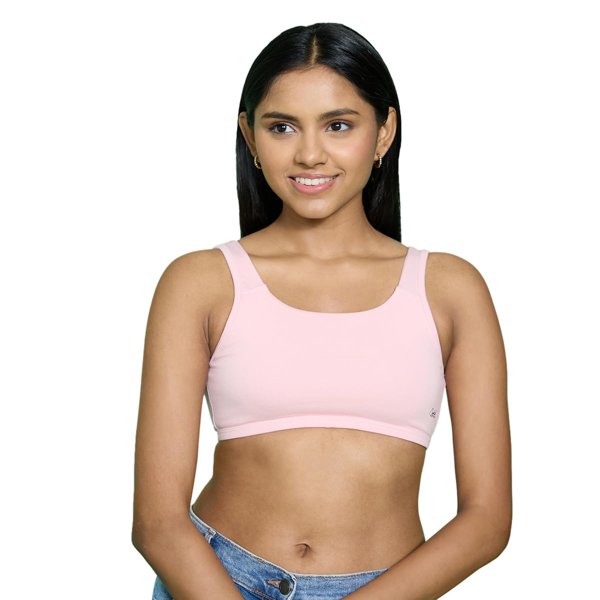 Nykd Everyday Cotton T-Shirt Bra For Women Daily Use, Medium Coverage , Lightweight- Teen Bra For Everyday Use - Bra, Nyb272, Pi