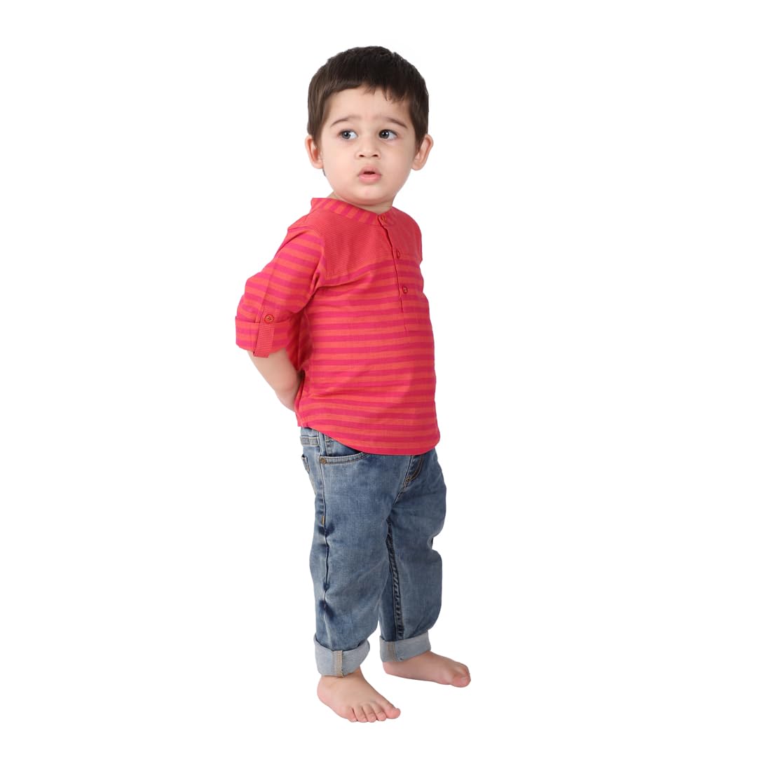 Fabindia Baby BoyS Regular Kurta (100263402_Pink