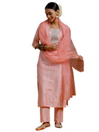Gerua By Libas Embroidered Silk Blend Straight Kurta Set For Women (35646Xxl)