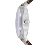 Fossil Men's Machine Quartz Silver and Leather Three-Hand Watch, Color: Silver (Model: FS5920)