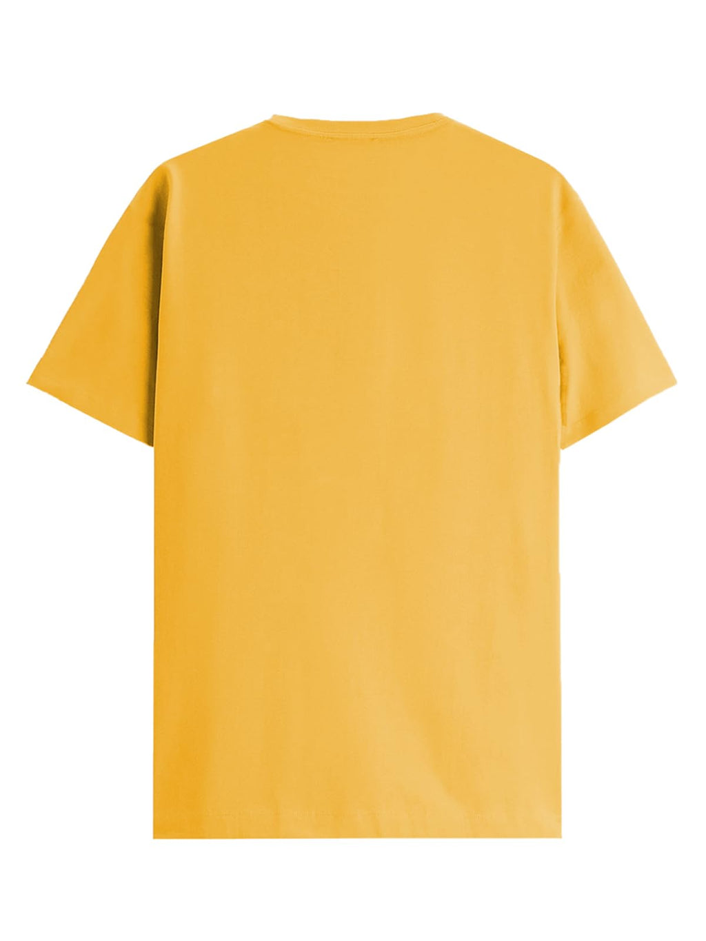 ADRO Mens Solid Regular Fit T-Shirt (RN24-GOK-MU_Mustard