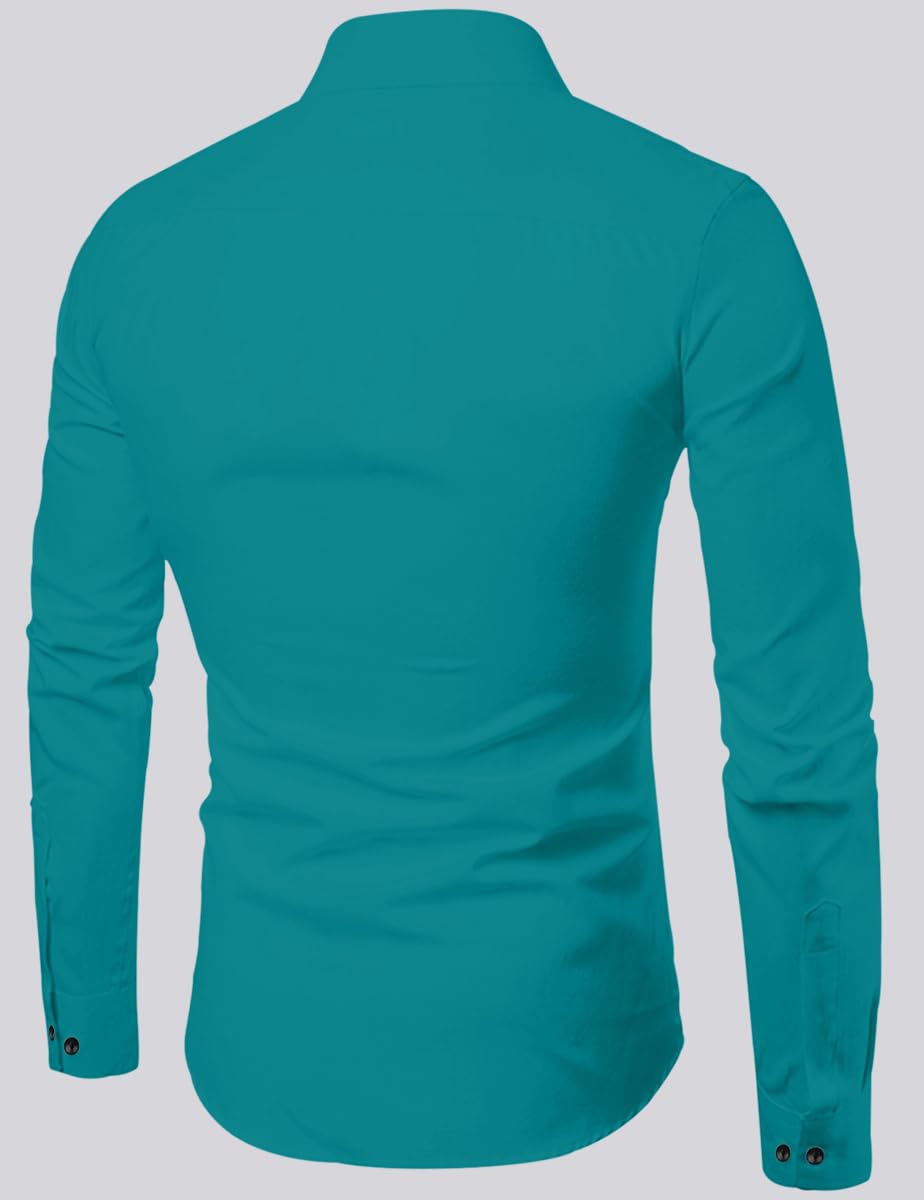 Bellstone Men Solid Cotton Full Sleeves Casual Shirt for Men Stylish Latest Rama