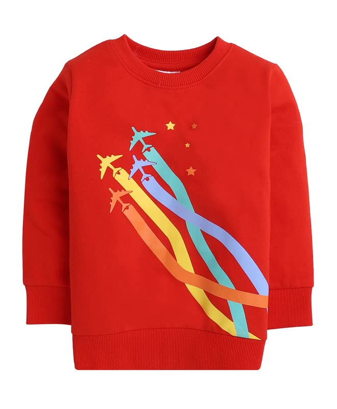 Bumzee Red Boys Full Sleeves Sweatshirt Age - 12-18 Months