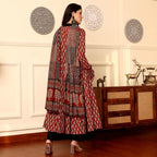 ANNI DESIGNER Womens Rayon Viscose Anarkali Printed Kurta with Palazzo & Dupatta (JATHI RED_XL_Red_X-Large)
