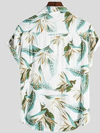 Greciilooks For Casual Stylish Printed Regular Fit | Men Formal Half Sleeve Shirt (Gl-Ms-6046_White