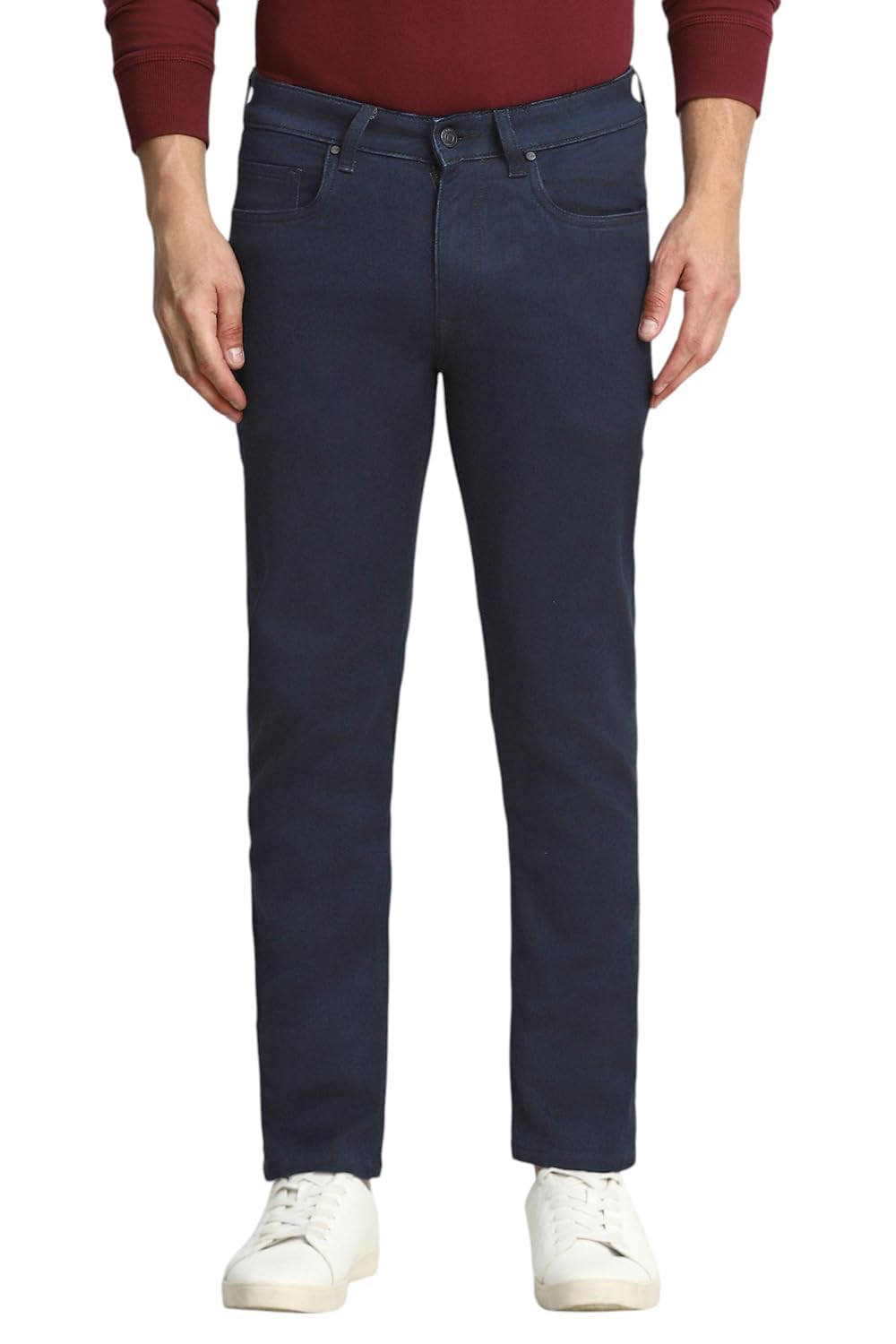 Louis Philippe MenS Slim Jeans Dark Black
