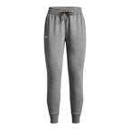 Under Armour Womens Rival Fleece Joggers, (025) Castlerock Light Heather / / White, Large