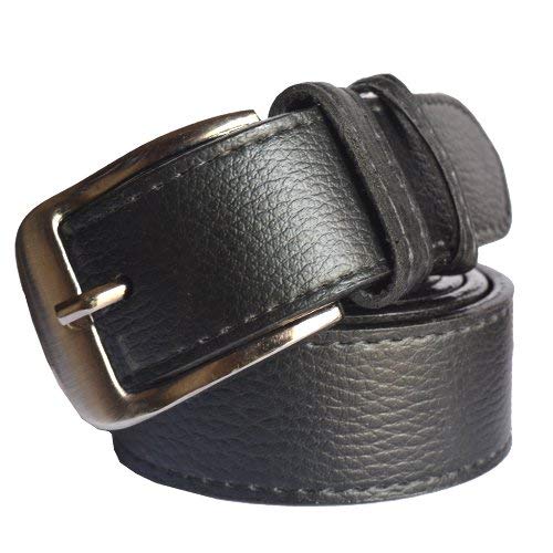 Veteran MenS Black Synthetic Leather Needle Pin Point Buckle Belt Formal/Casual Belt For Men(Ve0346Blkt) 28
