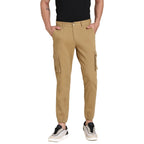 Dennis Lingo Slim Fit Khaki Solid Cargo Jogger for Men