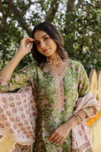 Lookmark Kurta Set: Effortlessly Elegant, Uniquely You: Discover Your Signature Style With Our Printed Ethnic Sets! Green