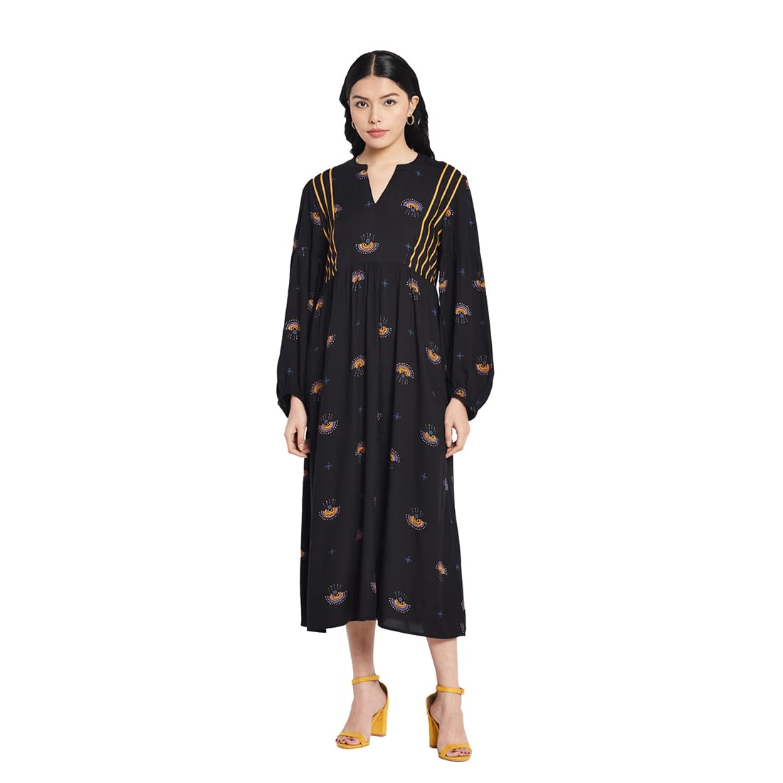 Fabindia WomenS Casual Dress (10713356_Black