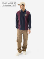 The Souled Store Official FCB Love of Football Men and Boys Multicolor Collared Neck Long Sleeve Graphic Printed Cotton Oversize