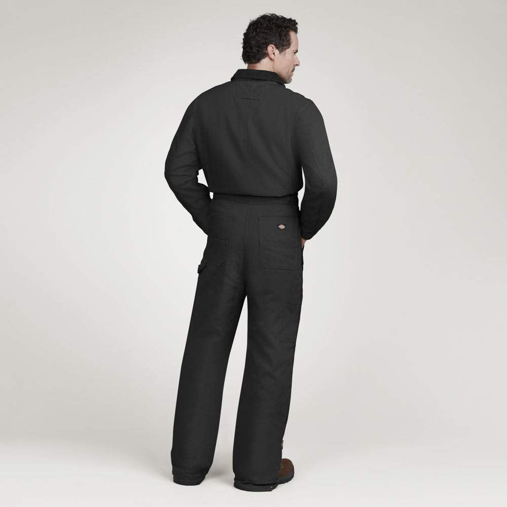 Dickies Men's Premium Insulated Duck Coverall, Black, Medium Tall