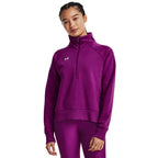 Under Armour womens Rival Fleece Half Zip, (573) Mystic Magenta / / White, 3X
