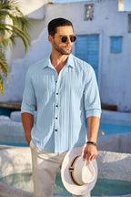 ROYALSCOUT Textured Shirts for Men || Casual Shirt for Men || Shirt for Men|| Men Stylish Shirt || Men Fancy Shirt || Men Full S