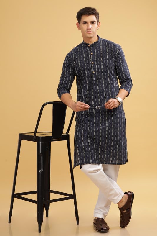 Be Active MenS Traditional Lining Stripe Stripes Design Full Sleeves Kurta || Cotton Kurta For Men || Men Kurta For Wedding ||