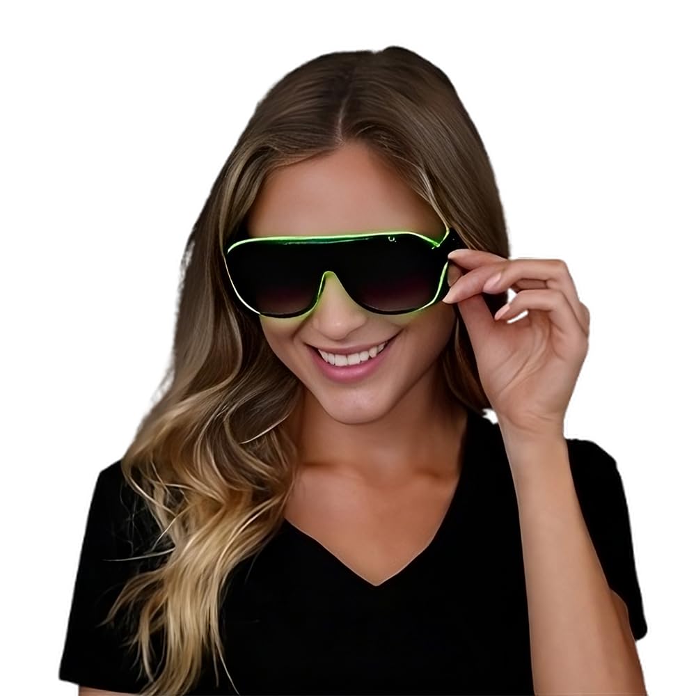 Blinkee Electro Luminescent Banray Sunglasses Green